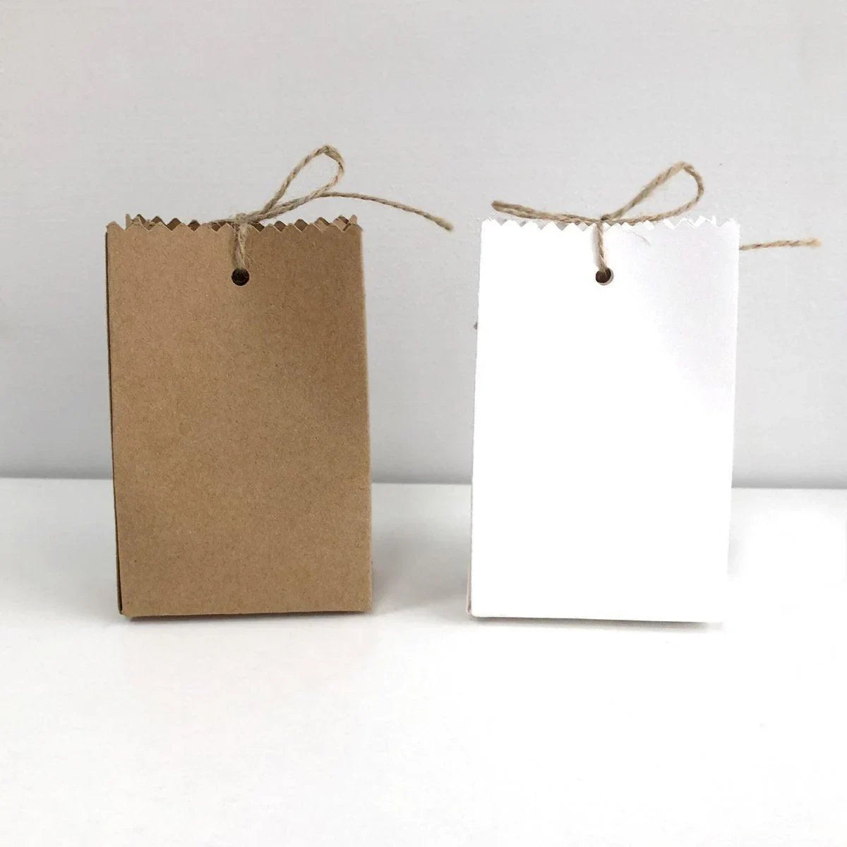 50PCS Bag Shaped Candy Box Kraft Paper DIY Design