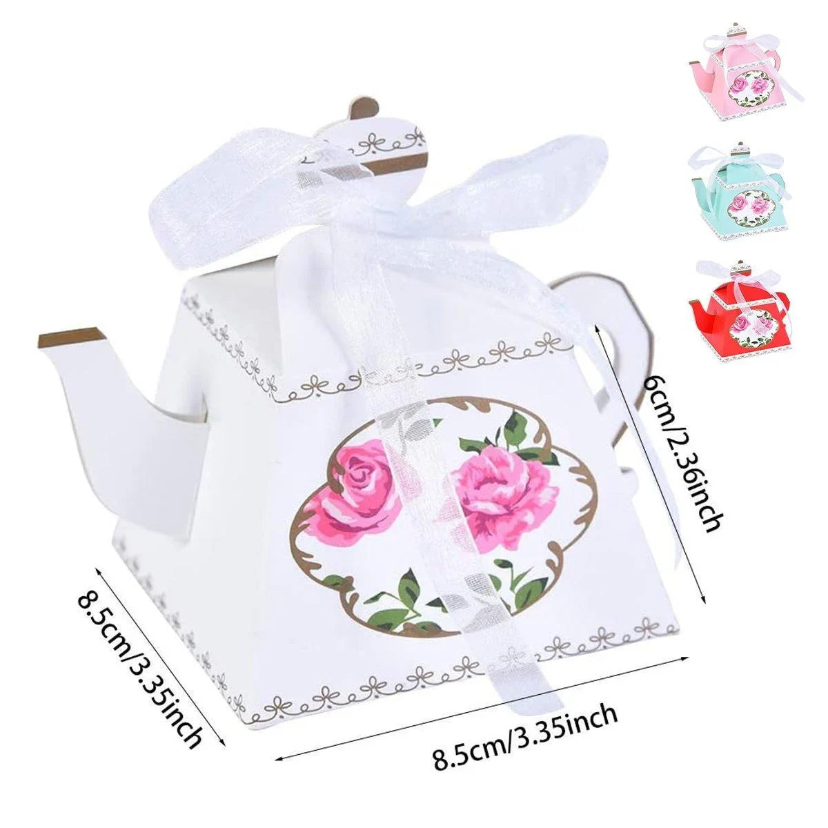50PCS Teapot Candy Box Cardstock Gift Box for Tea Party