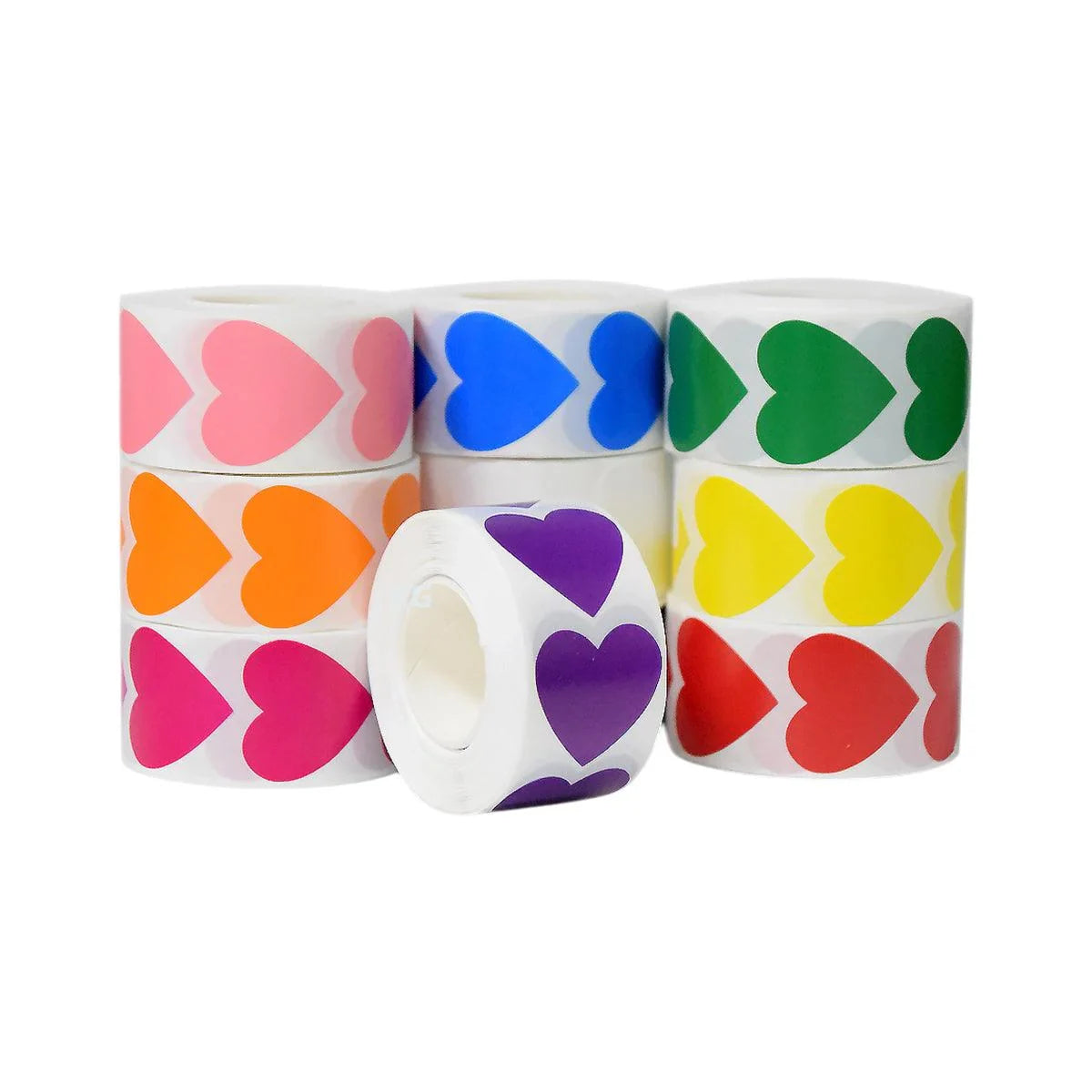 Heart-shaped Love Stickers Adhesive Roll 8Rolls