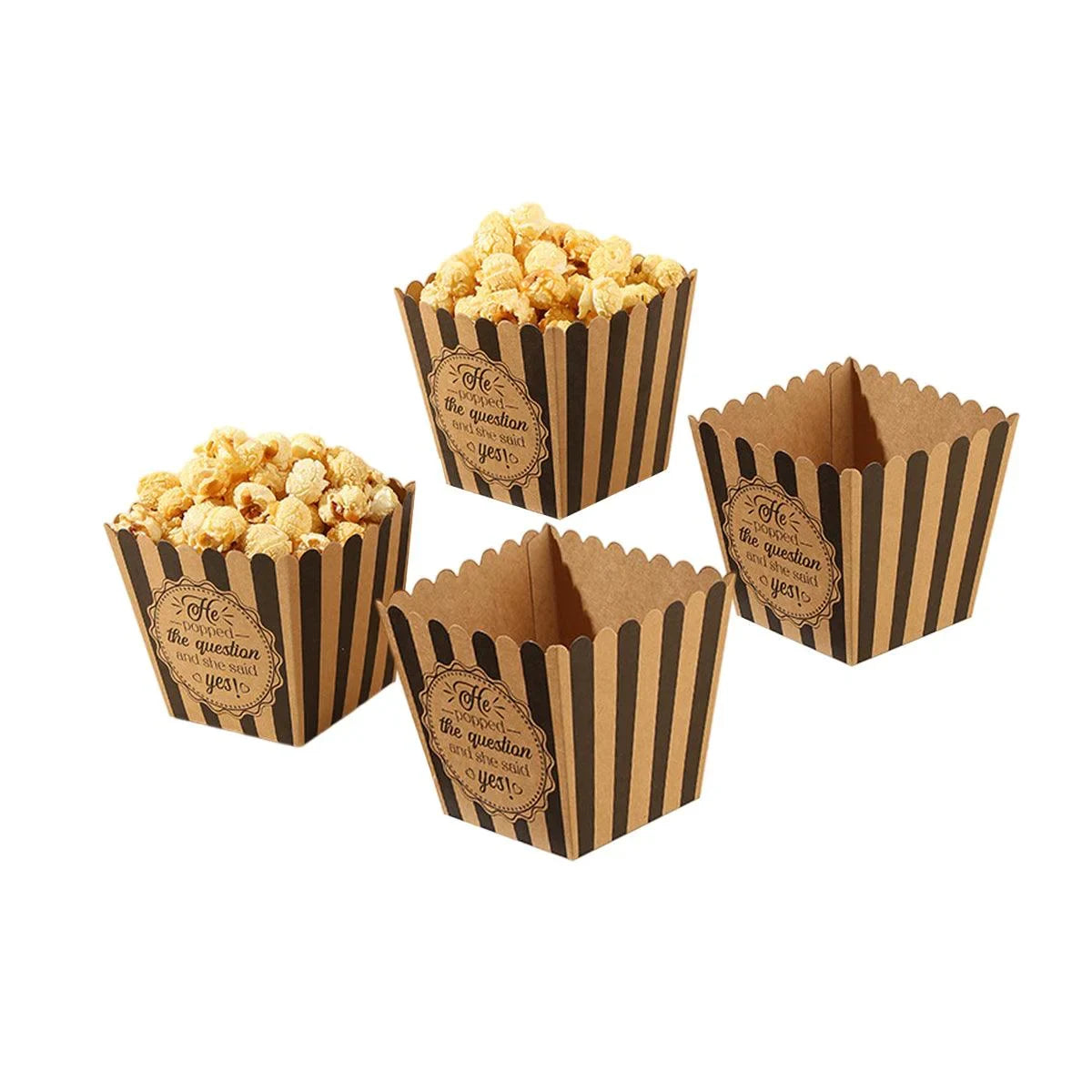 Disposable Paper Popcorn Boxes 48PCS