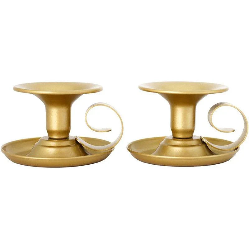 European Iron Candle Holders Decorative Lighting 2PCS