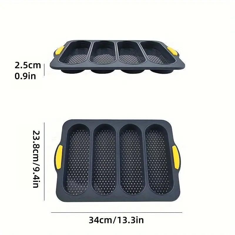 Silicone Cake Mould Oval 4 Compartment Baking Pan