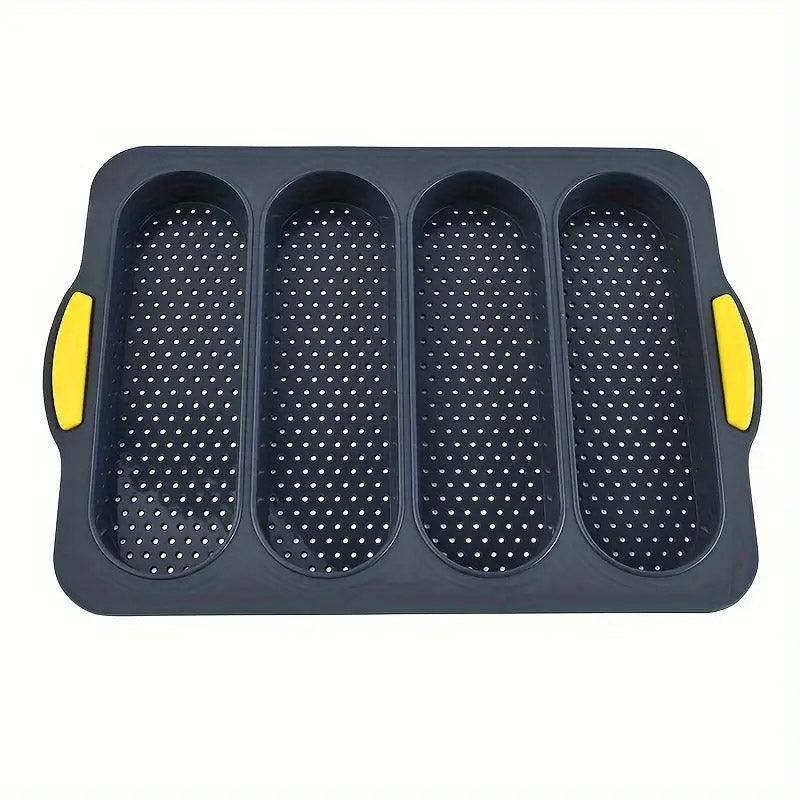 Silicone Cake Mould Oval 4 Compartment Baking Pan
