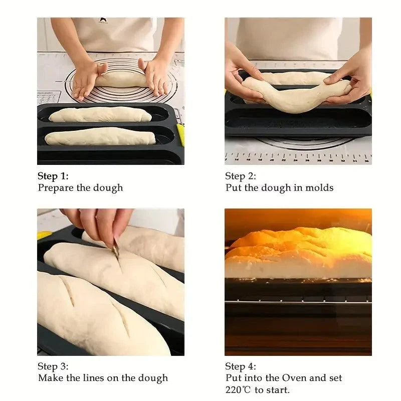 Silicone Cake Mould Oval 4 Compartment Baking Pan
