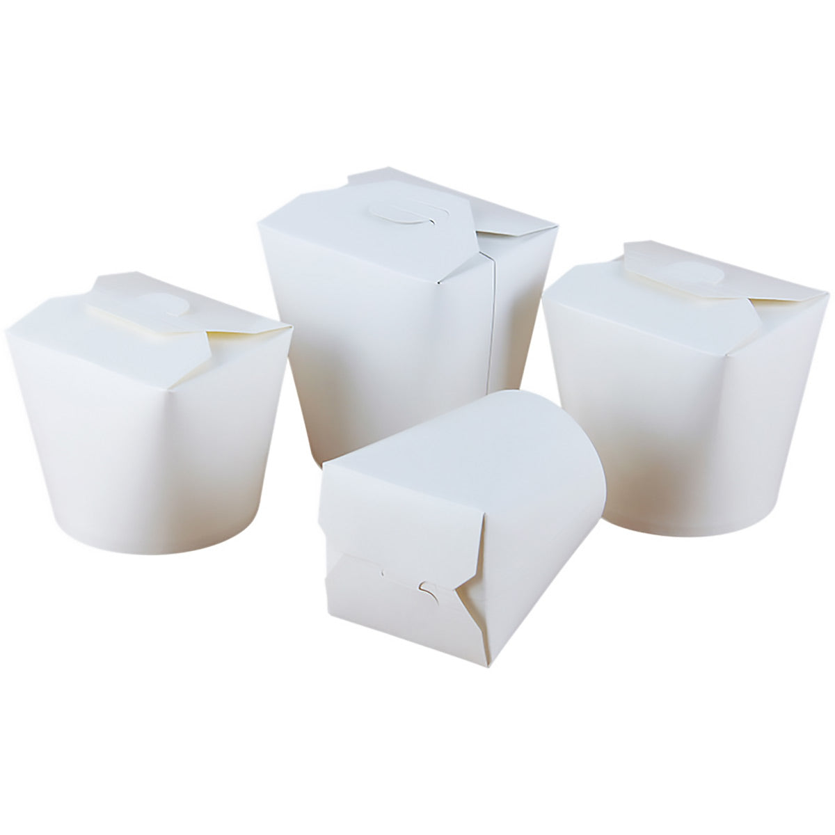 50PCS Disposable White Takeout Boxes Food Grade Leakproof Packaging