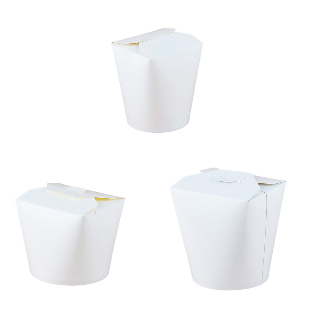 50PCS Disposable White Takeout Boxes Food Grade Leakproof Packaging