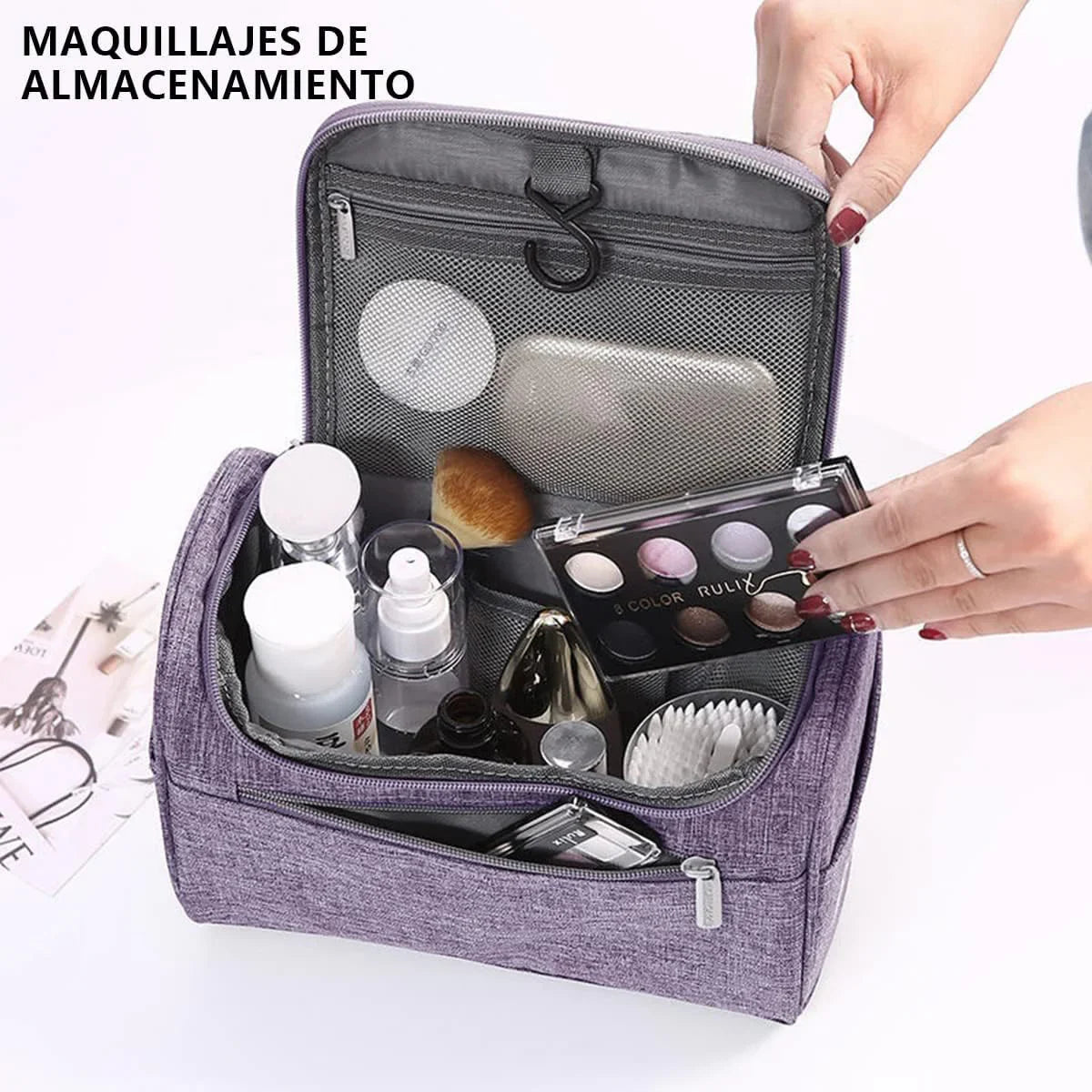 Travel Size Zipper Closure Toiletry Bag 1pc