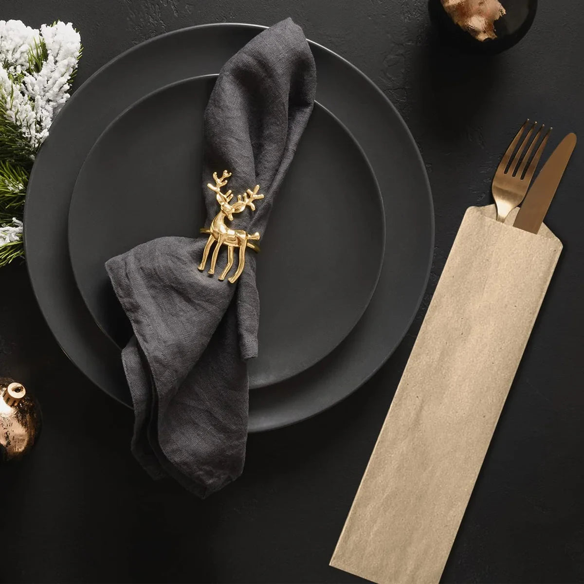 100pcs Paper Cutlery Bags Utensil Pouches for Restaurant