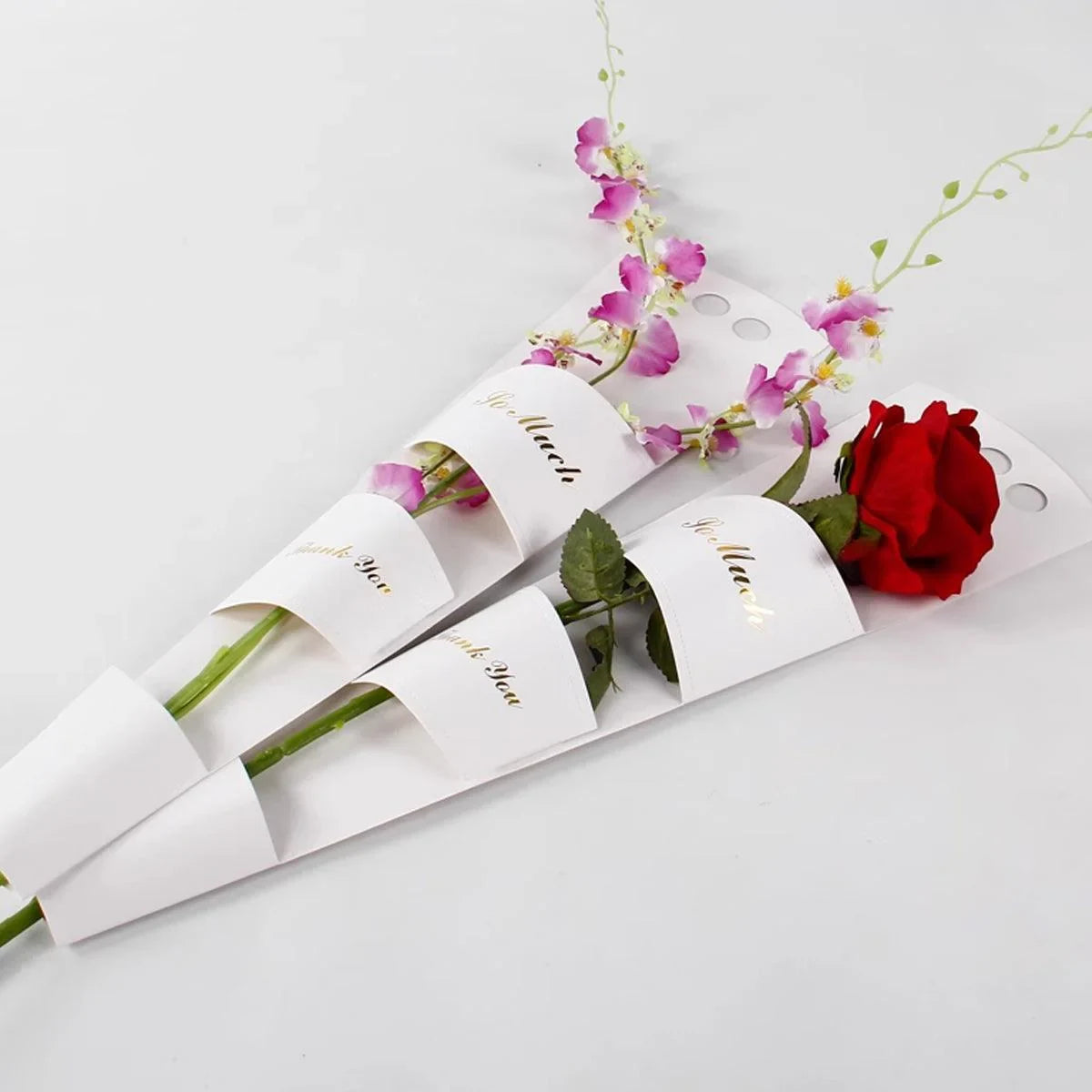 Kraft Paper Handheld Flower Box Rose Packaging 20PCS