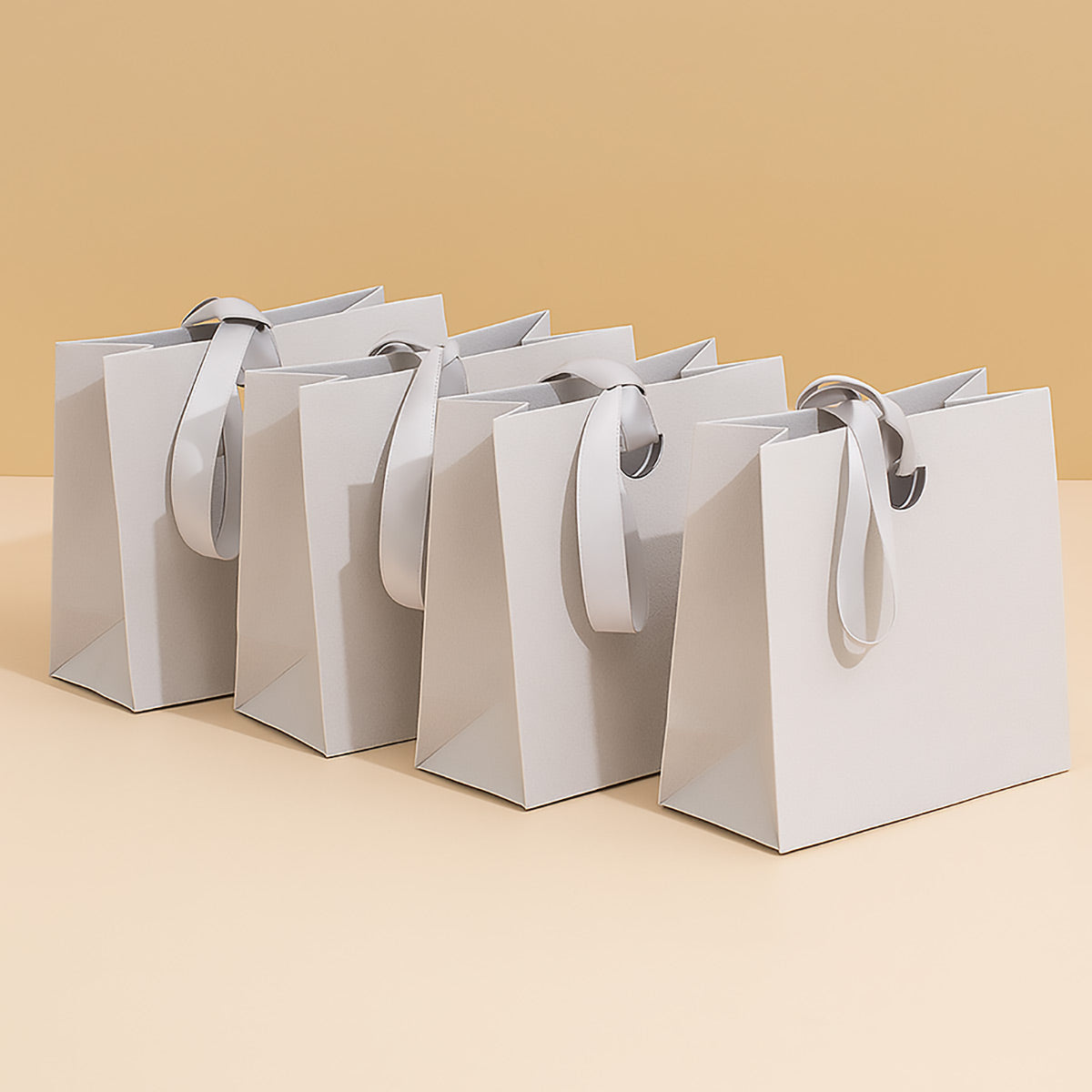 4PCS Paper Gift Bags with Ribbon Handles for Party Favors