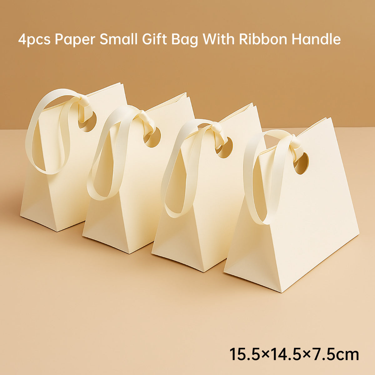 4PCS Paper Gift Bags with Ribbon Handles for Party Favors