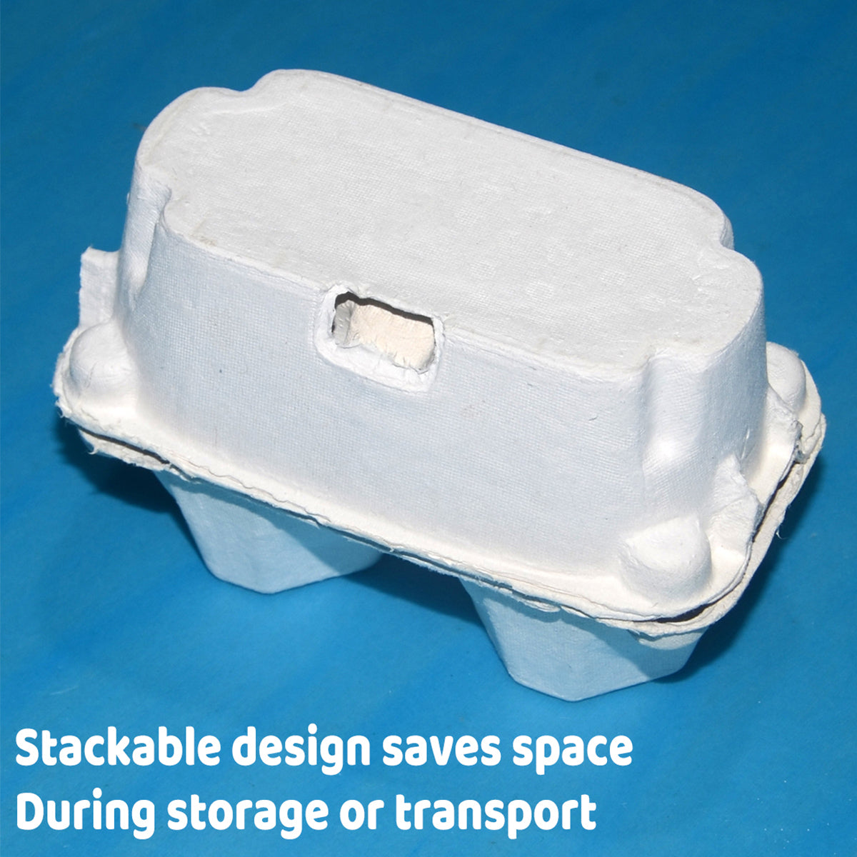 300PCS 2 Slot Paper Egg Trays Molded Pulp Egg Packaging Trays