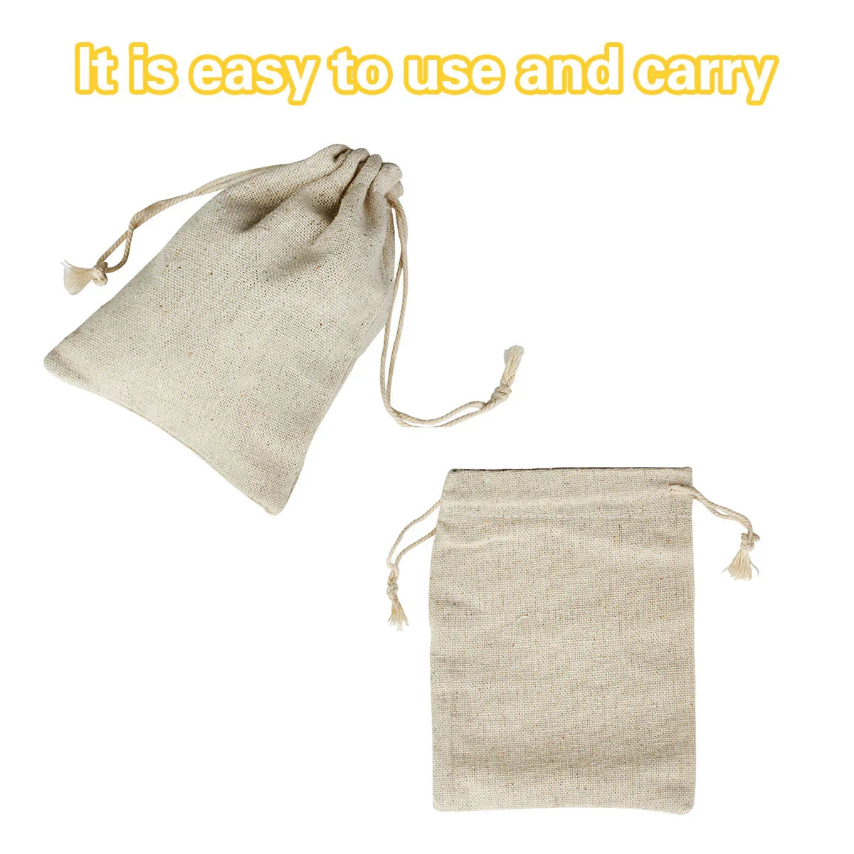 Drawstring Burlap Bag 8*10cm 10PCS Natural