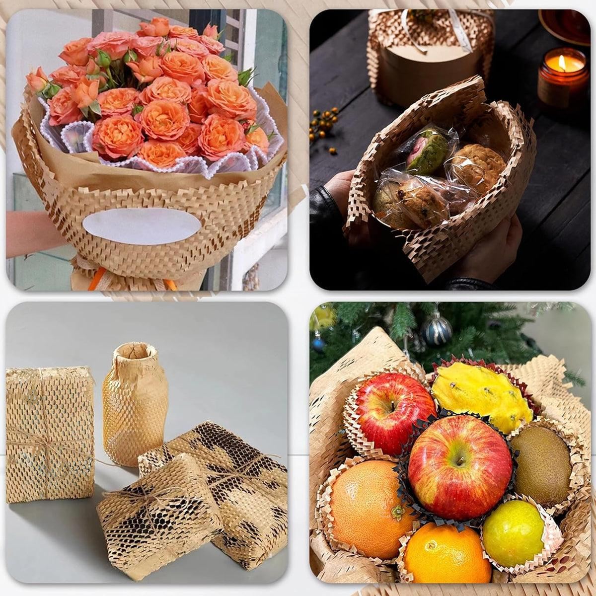 Honeycomb Kraft Paper Roll Shockproof Cushioning 1Roll