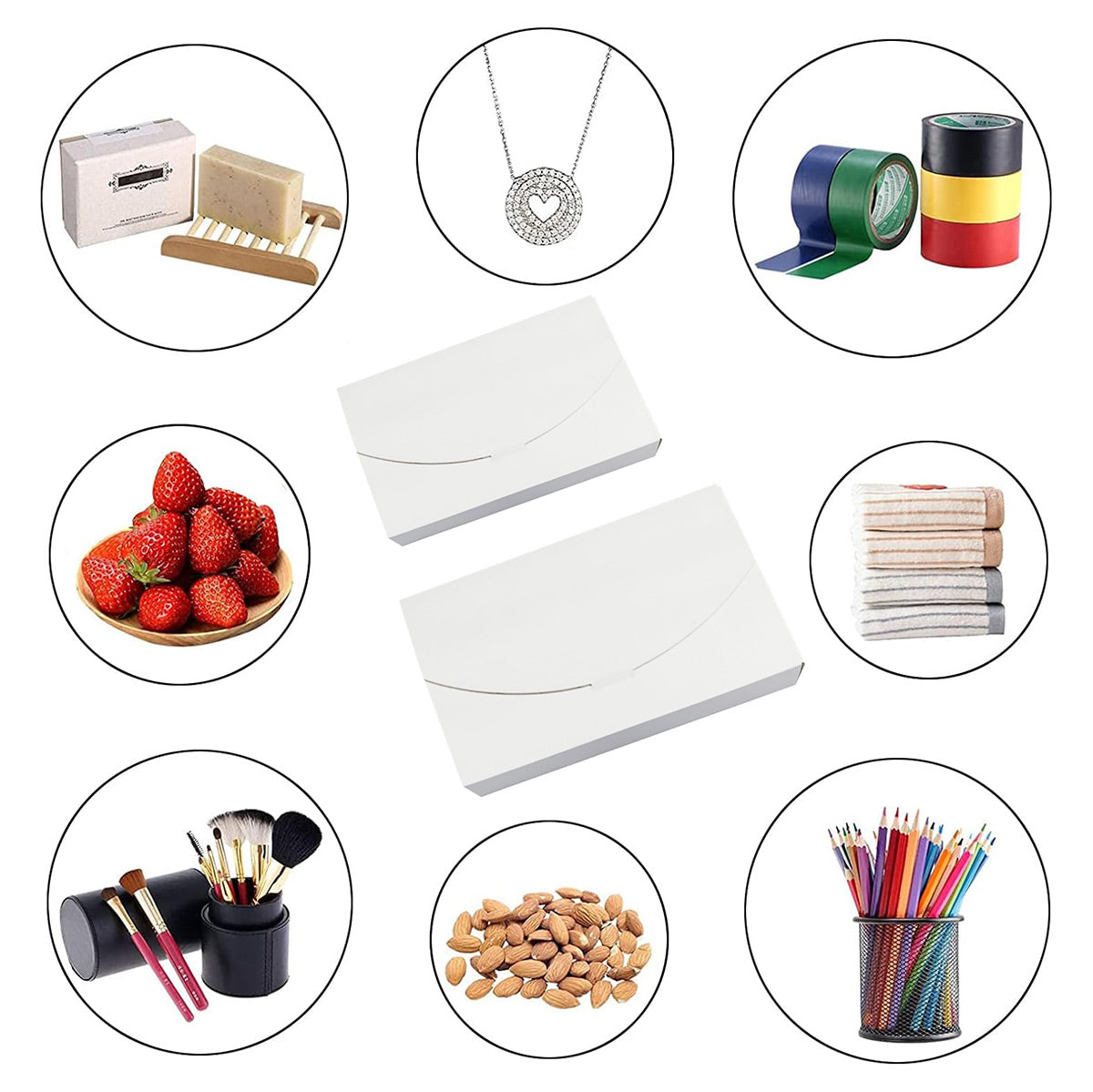 30PCS Envelope Style Folding Box White Cardboard for Wedding Favors