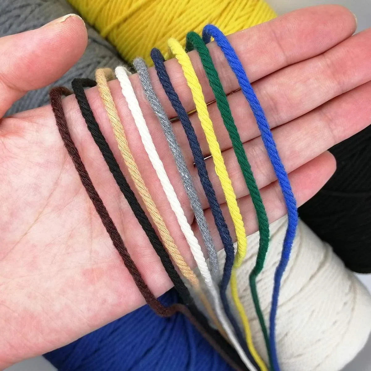 Colored Woven Cotton Rope 1Roll