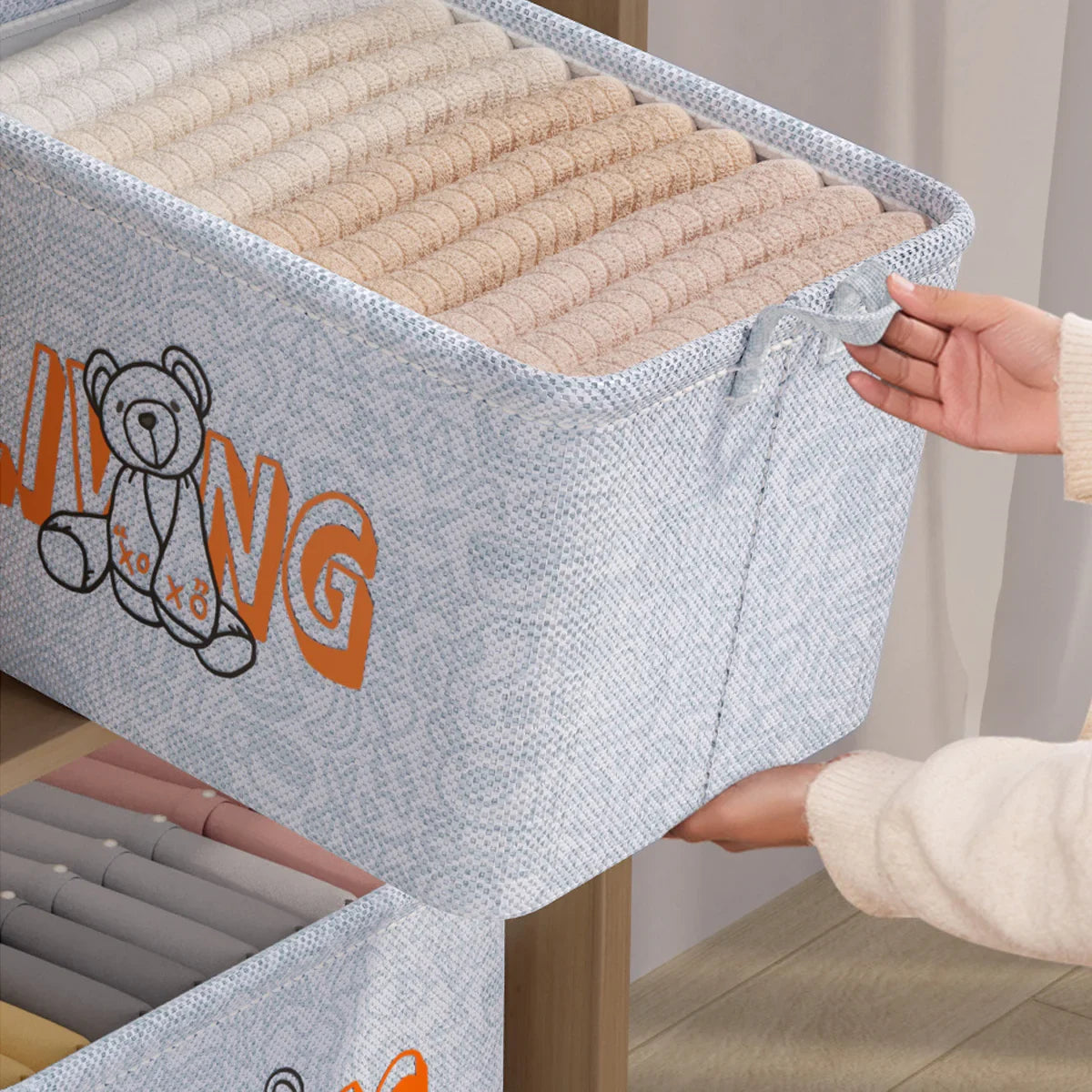 Large Foldable Storage Bag for Clothes Toys Blankets