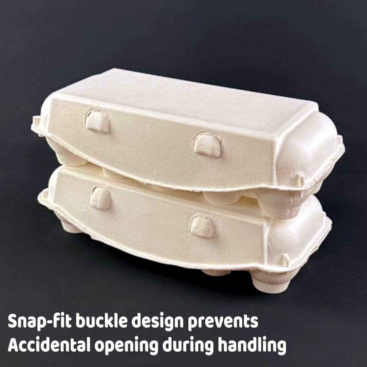 150PCS 10 Slot Paper Egg Trays Molded Pulp Stackable for Egg Packaging