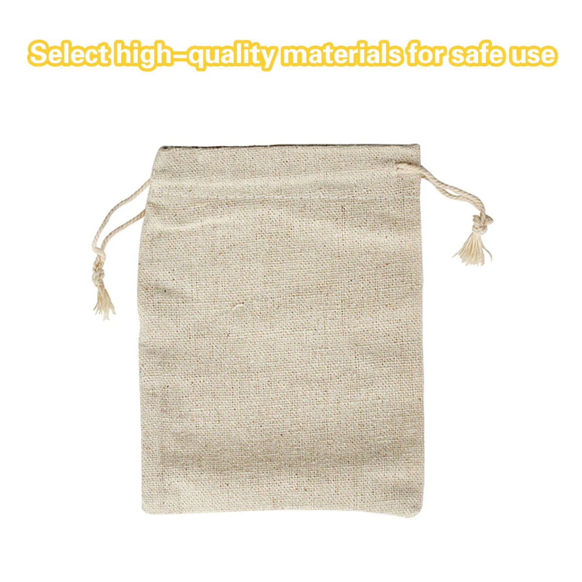 Drawstring Burlap Bag 8*10cm 10PCS Natural