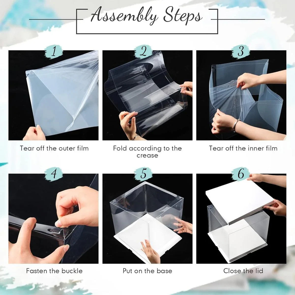 Clear Cake Food Packaging Box 10PCS