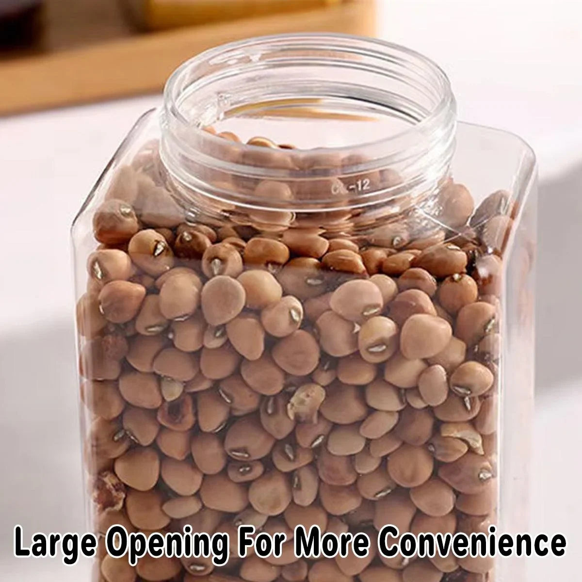 Square Transparent Plastic Aluminum Cap Sealed Jar 20PCS