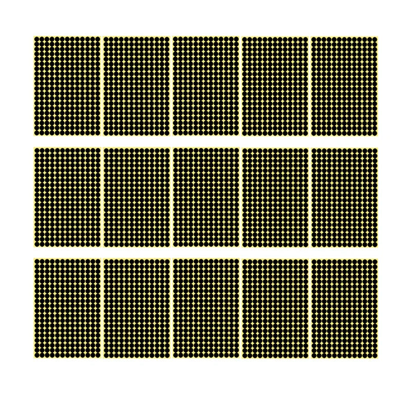 8/13/25/50mm Round Sticker Dots Adhesive Labels Neutral