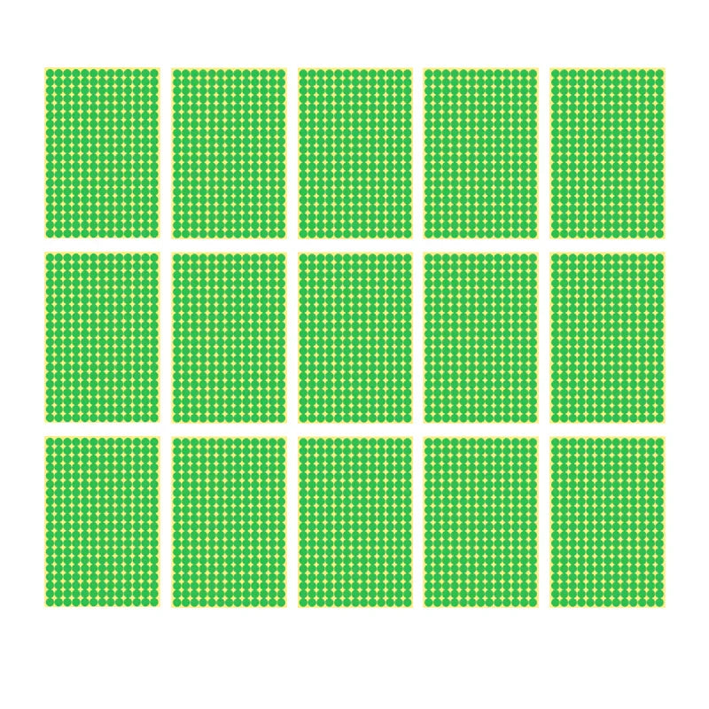 8/13/25/50mm Round Sticker Dots Adhesive Labels Cool-toned