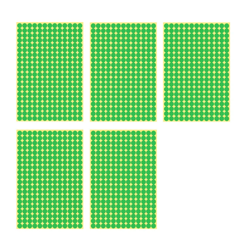 8/13/25/50mm Round Sticker Dots Adhesive Labels Cool-toned