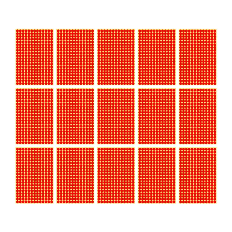 8/13/25/50mm Round Sticker Dots Adhesive Labels Warm-toned