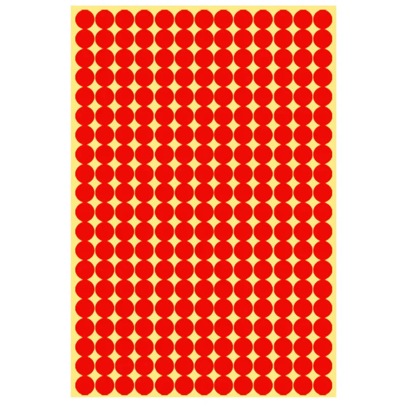 8/13/25/50mm Round Sticker Dots Adhesive Labels Warm-toned