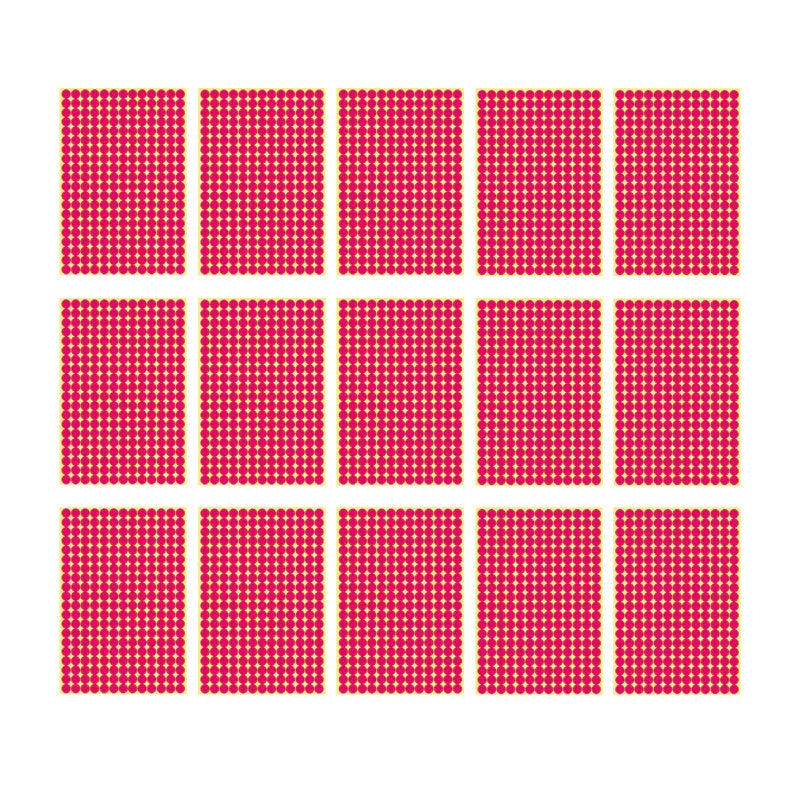 8/13/25/50mm Round Sticker Dots Adhesive Labels Warm-toned