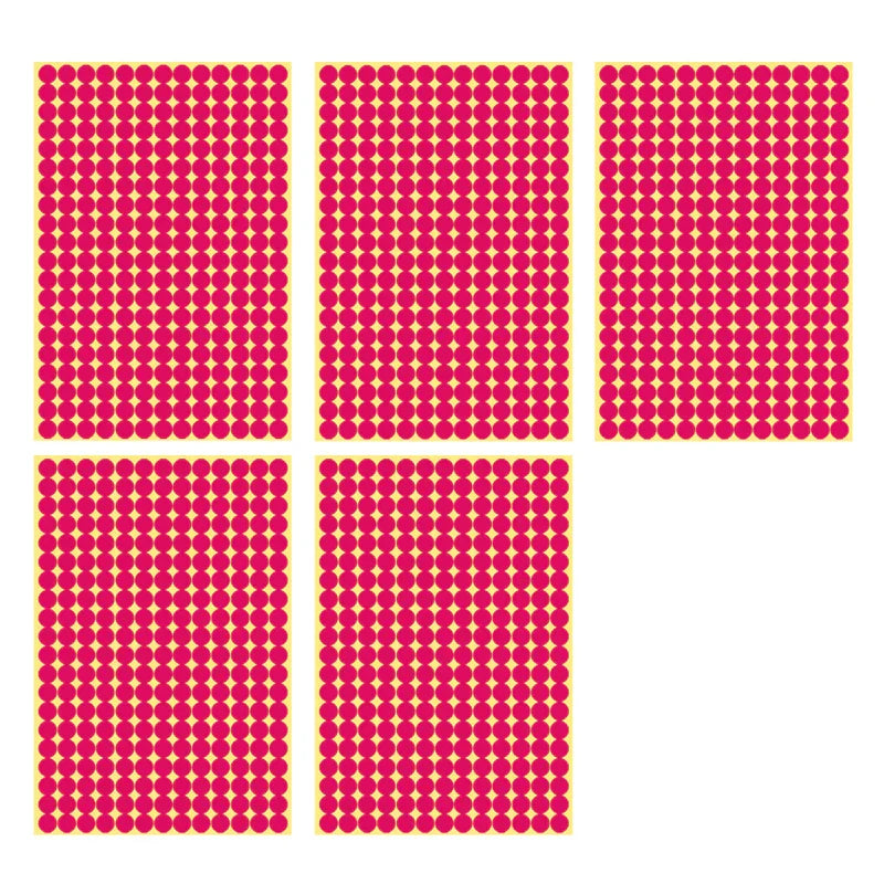 8/13/25/50mm Round Sticker Dots Adhesive Labels Warm-toned