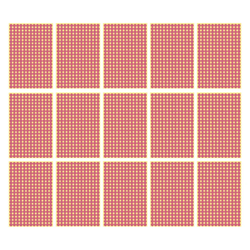 8/13/25/50mm Round Sticker Dots Adhesive Labels Warm-toned
