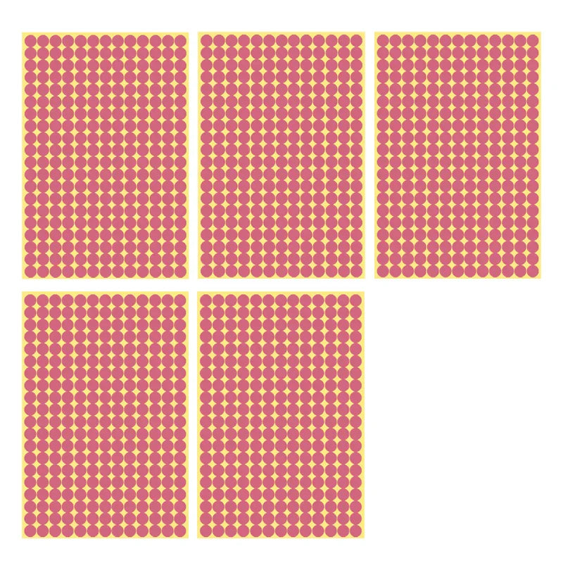 8/13/25/50mm Round Sticker Dots Adhesive Labels Warm-toned