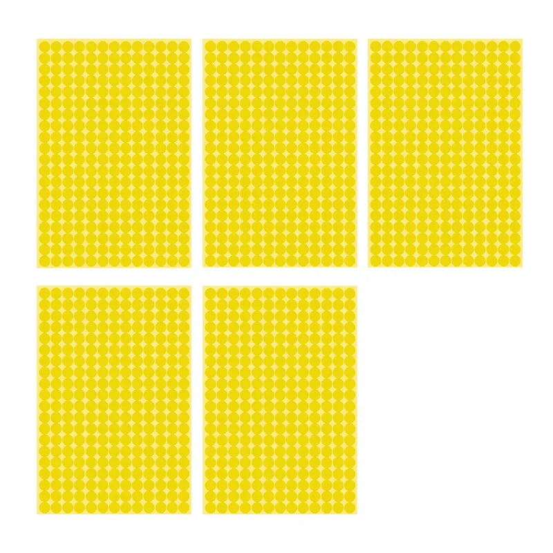 8/13/25/50mm Round Sticker Dots Adhesive Labels Warm-toned