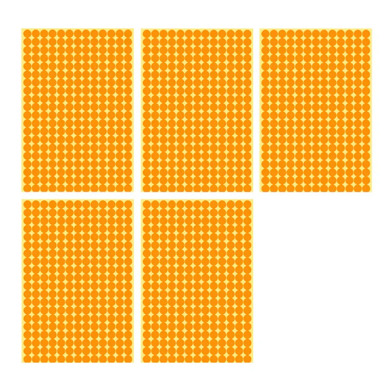 8/13/25/50mm Round Sticker Dots Adhesive Labels Warm-toned
