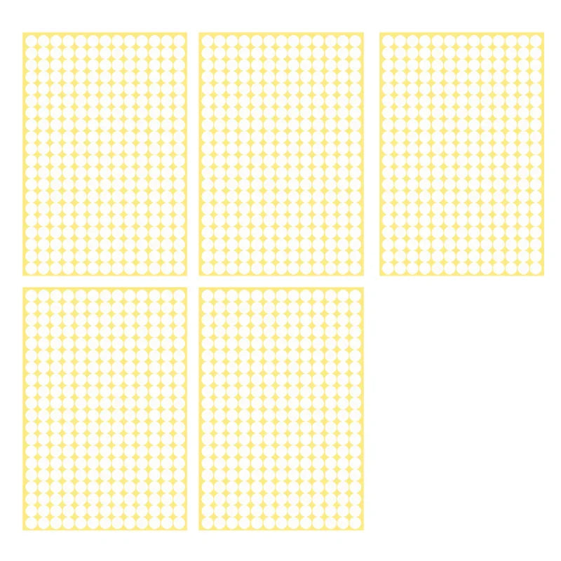 8/13/25/50mm Round Sticker Dots Adhesive Labels Neutral