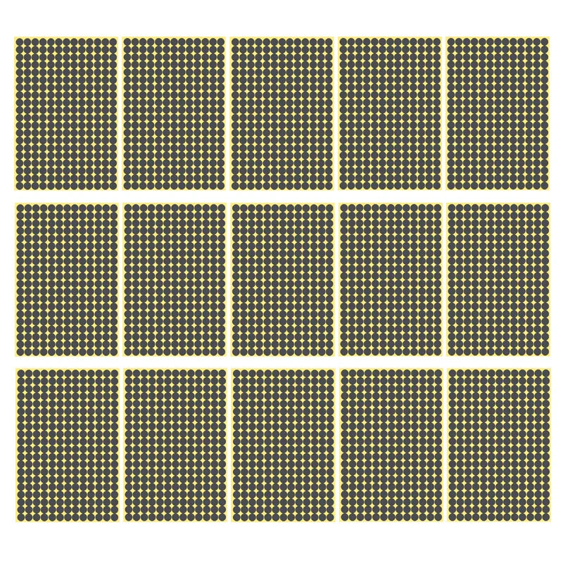 8/13/25/50mm Round Sticker Dots Adhesive Labels Neutral