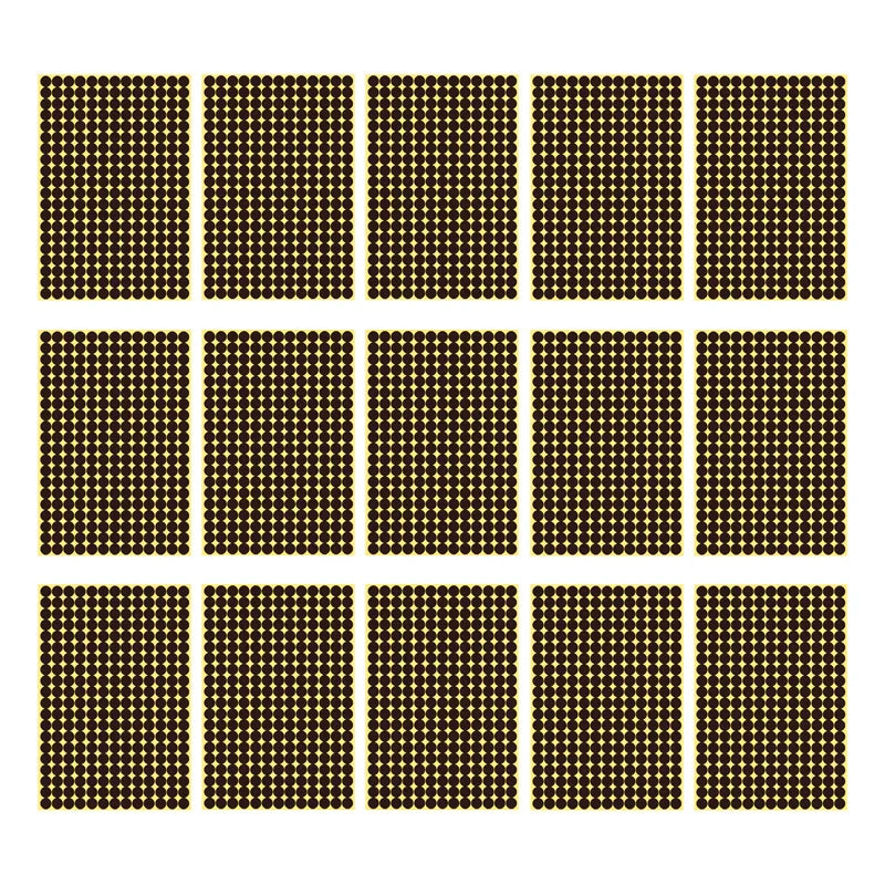 8/13/25/50mm Round Sticker Dots Adhesive Labels Neutral
