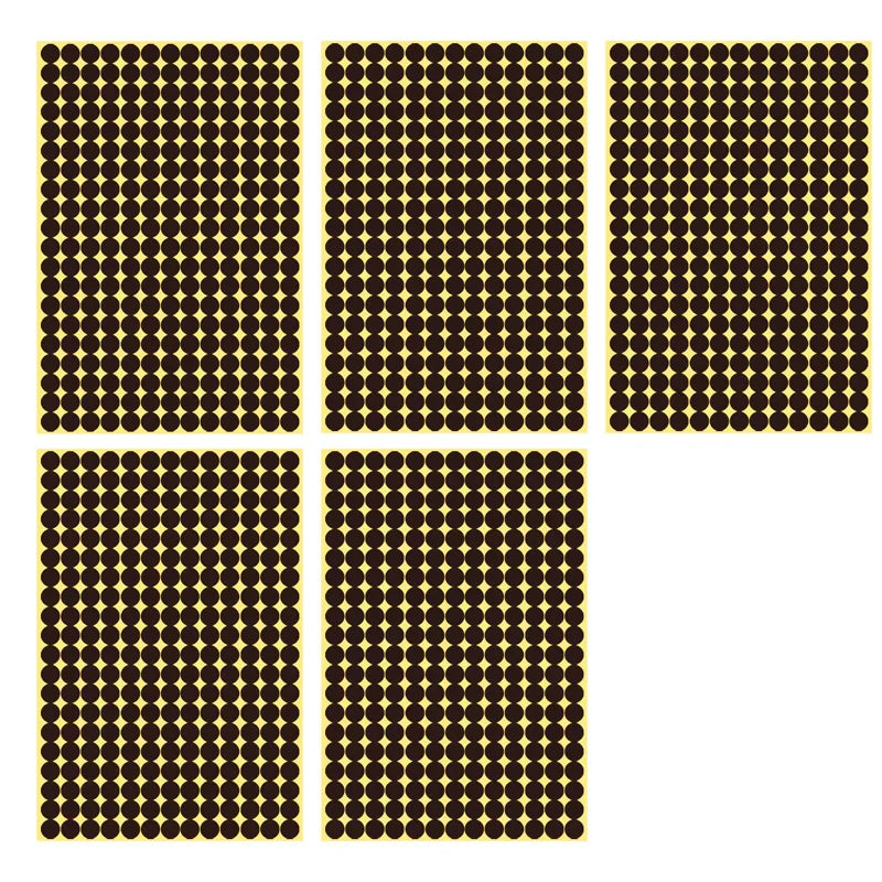 8/13/25/50mm Round Sticker Dots Adhesive Labels Neutral