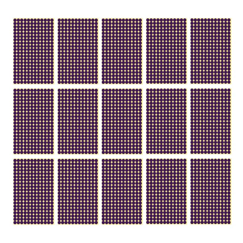 8/13/25/50mm Round Sticker Dots Adhesive Labels Cool-toned