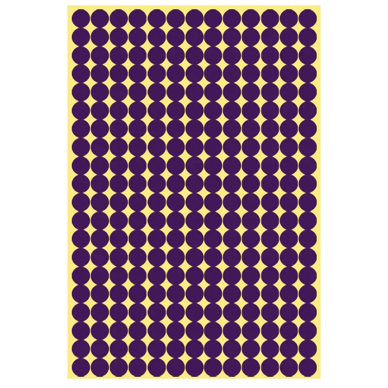 8/13/25/50mm Round Sticker Dots Adhesive Labels Cool-toned