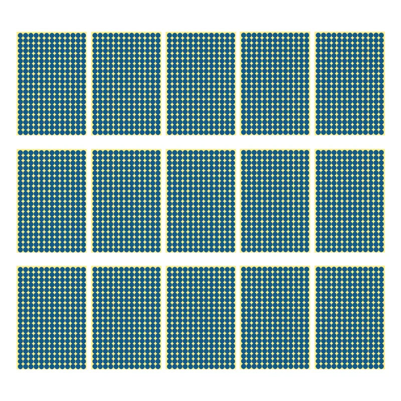 8/13/25/50mm Round Sticker Dots Adhesive Labels Cool-toned