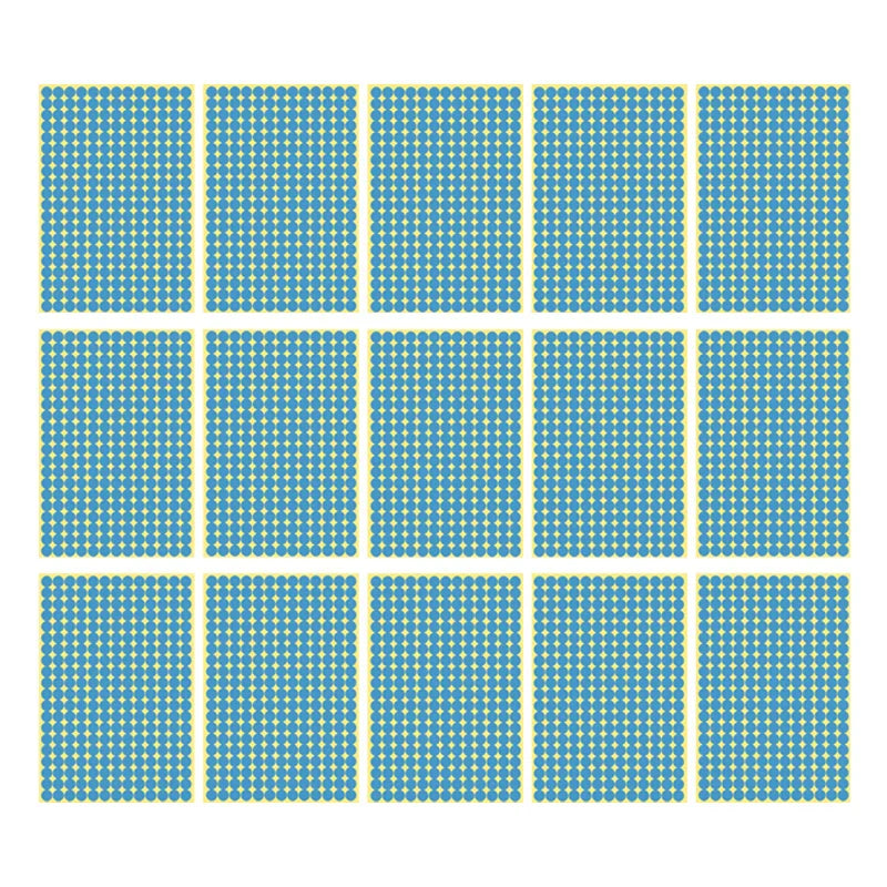8/13/25/50mm Round Sticker Dots Adhesive Labels Cool-toned