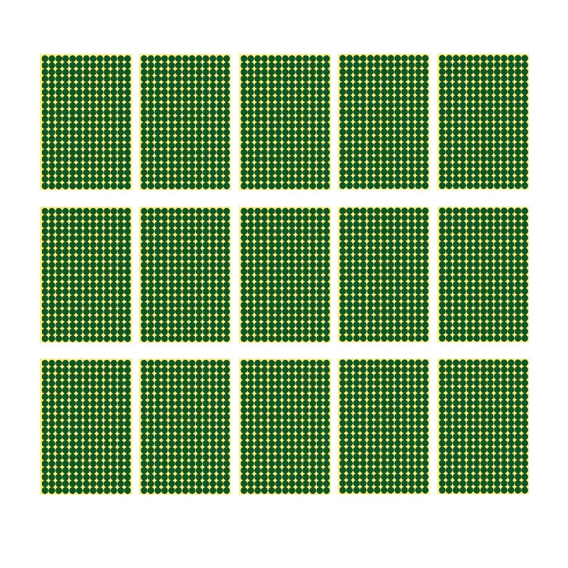 8/13/25/50mm Round Sticker Dots Adhesive Labels Cool-toned