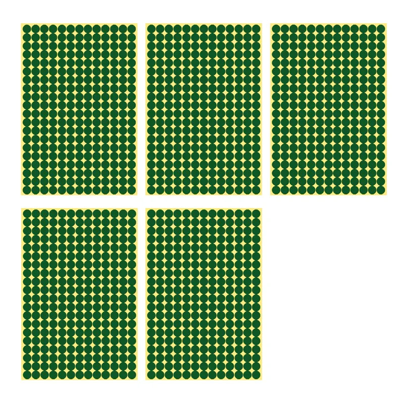 8/13/25/50mm Round Sticker Dots Adhesive Labels Cool-toned