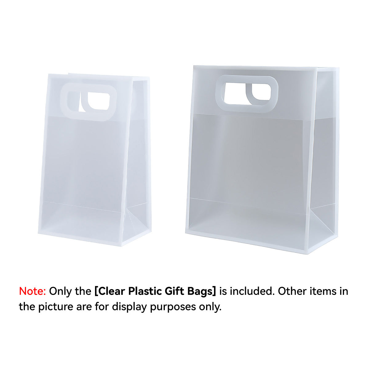20PCS Clear PP Plastic Gift Bags with Handles for Party Favors