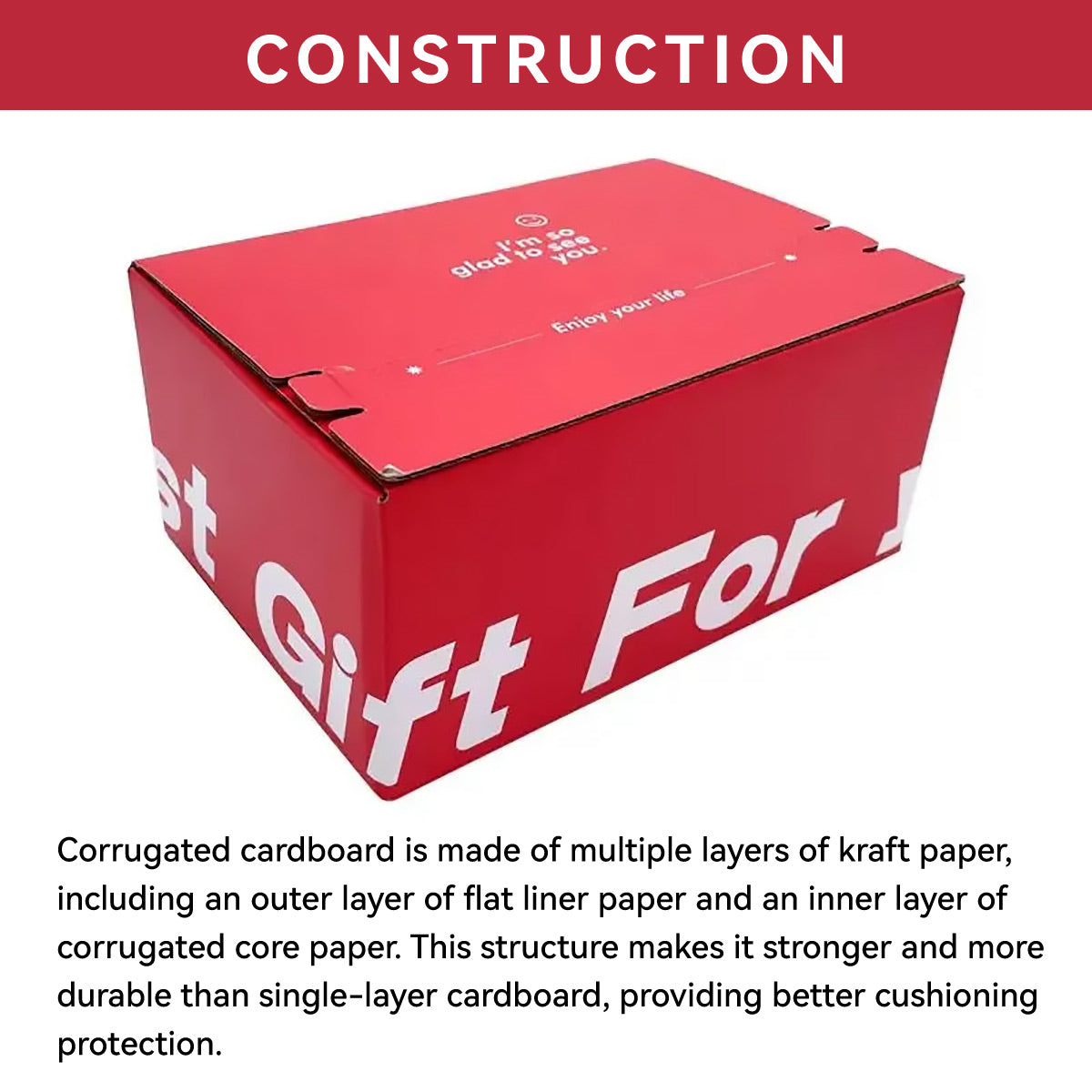 10PCS Zipper Corrugated Cardboard Shipping Boxes