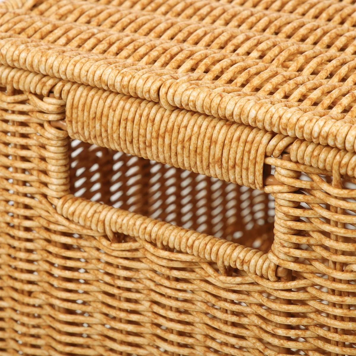 Faux Rattan Woven Basket Storage Box 1PC