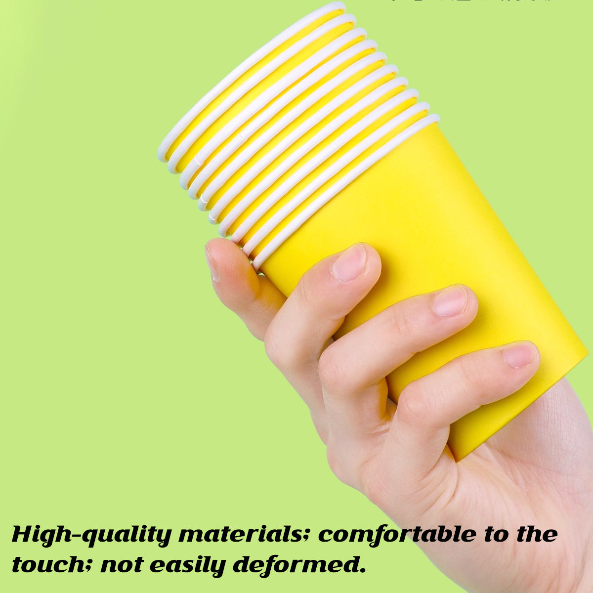 300PCS 6 Colours Disposable Paper Cups Food-Grade Hot and Cold